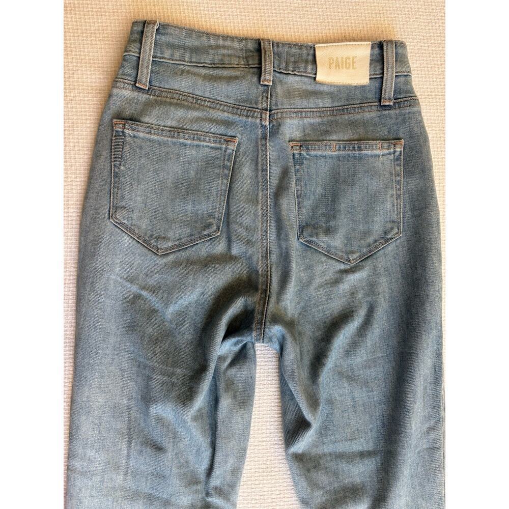Paige Jeans 25 Sarah Slim Moka Distressed Raw Hem Classic Minimal Festival - Picture 7 of 13